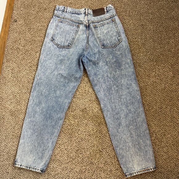 Gitano Mom Jeans Size 32 Short Blue 100% Cotton Acid Wash High Waist Vintage 80s - Picture 9 of 11